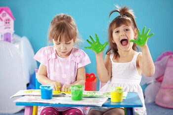 Picture of kids painting